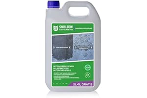 S SHIELDON PROTECTS 5L + 1L GRATIS Hydrophobe Imprägnierung für Beton und Pflastersteine, Terrazzo, Naturstein und Betonfertigteile. – aktiver Schutz bis zu 10 Jahre 6l