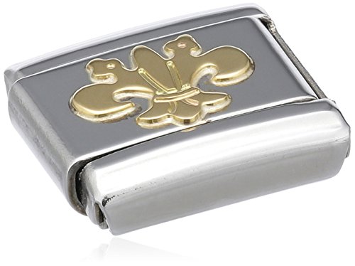 Nomination Composable Classic FUN Edelstahl und 18K-Gold (Lilie) 030110