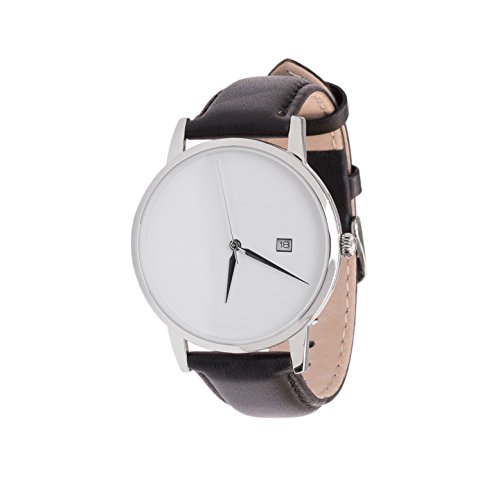 mnmlst men #02 - Herren Armbanduhr schwarzes Lederarmband weies Ziffernblatt, Analog Quarz, minimalistisch mnmlst men #02 - Herren Armbanduhr schwarzes Lederarmband weies Ziffernblatt, Analog Quarz, minimalistisch