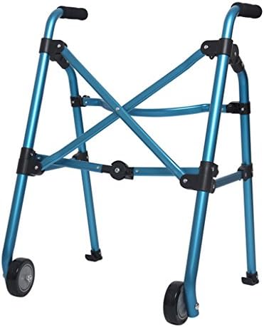 HJHY® walking aids, Portable walker Belt wheel Senior walking walker light Collapsible Disabled Auxiliary walker