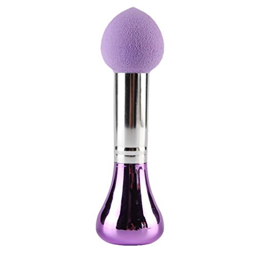 Voberry® Cosmetic Makeup Brush Sponge Foundation Makeup Brush Powder Puff Brush Useful for Face Liquid /Cream Foundation/Concealer (Purple)