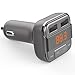 Produktbild perbeat Bluetooth FM Transmitter Auto mit 2 USB Ladekabel 3,4 A Ausgang Anschlüsse, unterstützt USB-Stick Micro SD Karte mit Musik-Fernbedienung (grau)