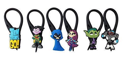 6 pcs Teen Titans Soft Zipper Pull Charms for Backpack Bag Pendant Jacket