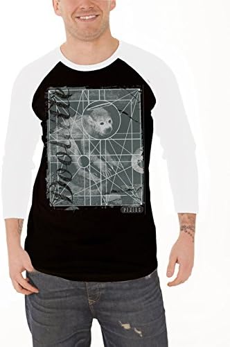 Pixies T Shirt Doolittle Band Logo Official Mens Black 3/4 Sleeve Baseball XL
