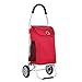 Produktbild LXF Einkaufswagen, Haushalt Kleiner Faltgepäck Anhänger kann Treppen Klettern, langlebig und Mehrfarbig optional, geeignet für ältere Damen rot