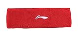 Li-Ning Sports Headband Durable Cotton Men Women Headband Sweat Absorb Red