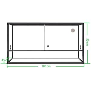 Reptiles Planet Aluminium Elegance Terrarium für Reptilien/# 304100x 45x 50schwarz