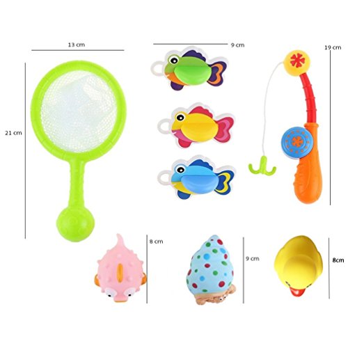 Bad Angeln Spielzeug mit Schwimmenden Fisch Badespaß Zeit Großes Geschenk für Frühe (Style A) - 7