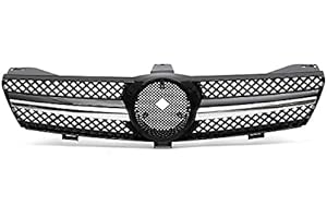 TOOWGM Rejilla de malla para parachoques delantero de coche W219 para Mercedes Benz W219 CLS500 SLS600 CLS 2005-2008 sin emblema (negro)