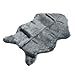 Produktbild Teppich Boden Teppich Boden-Teppiche, honestyi® Soft Schaffell Teppich Stuhl Bezug Künstliche Wolle warm Hairy Teppich Sitz Pad new-60 X 90 cm – künstliche Wolle 60 x 90 cm grau