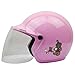 Produktbild Kinder Helm Motorrad Vier Jahreszeiten Jungen und Mädchen Baby Vier Jahreszeiten Licht Kinder Helm Elektro Auto Helm (Farbe : Pink)