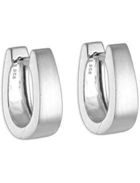 CRESSANDA ovale Klappcreolen Klappscharnier Creolen matt 925 Silber