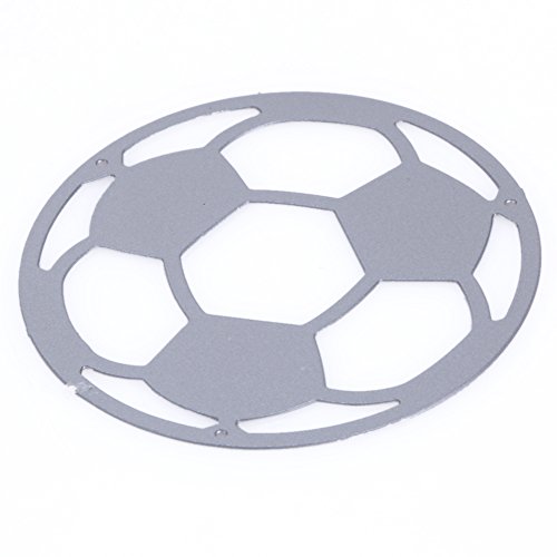 Demiawaking 1Pcs Fußball Schneiden Schablonen DIY Sammelalbum Dekor Papier Karten, Metall Buchzeichen , Metall Lesezeichen als Geschenk fuer Freunde - 4