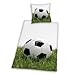 Produktbild Herding 445989077 Fussball Fotoprint Linon Bettwäsche, Kopfkissenbezug: 70 x 90 cm, Deckenbezug: 140 x 200 cm