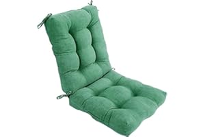 REINO MANSIDI Cojin con Respaldo para Sillas 90 x 45x 10 cm. Conjunto Cojin de Asiento para sillas Interior y Exterior Cómodo. Cojines para sillas Comedor, mecedoras, Bancos terraza (Verde, 1)