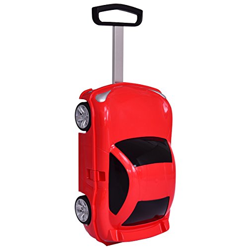 Preisvergleich Produktbild COSTWAY Kinderkoffer Kindergepäck Kinder Reisegepäck Kindertrolley Koffer Trolley 49 x 30 x 22 cm (Rot)