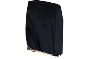 HARRINGTON MARLEY Funda plegable para silla de jardín, funda para tumbona negra, funda para tumbona reclinable, funda impermeable de tela Oxford 210D para exteriores