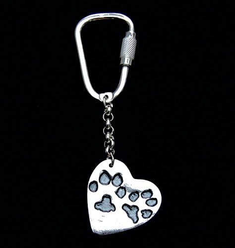Large Paw Print Keyring