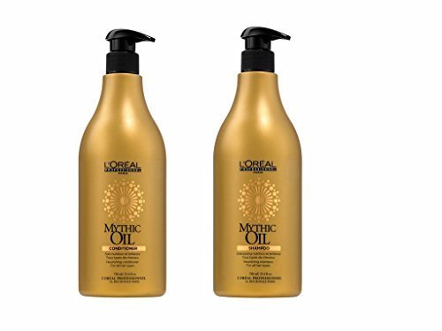 L'Oréal Professionnel Mythic Oil Shampoo 750ml, Conditioner 750ml and Pumps Bundle