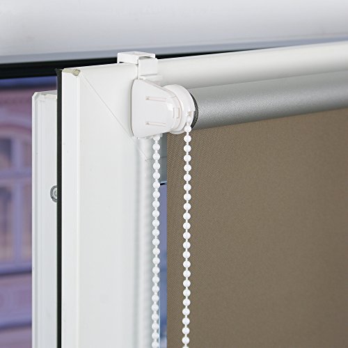 GARDUNA Thermo-Rollo Verdunkelung + Klemmfix ohne Bohren + 45 x 150 cm Stone + weitere Farben und Größen - 4