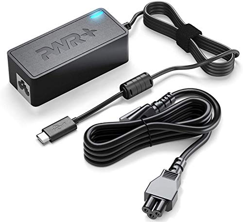 Pwr USB-C Cargador de Portátil 65W MAX: UL Listed para Lenovo Yoga 910 920 370 720-13 ThinkPad X1 T470 GX20M33579 4X20M26268 DELL XPS 13 ASUS Acer Chromebook Samsung Reemplazo Compatible