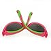 Real Kids Shades Explorer Flex Fit Removable Band with Polycarbonate Sunglasses (Lens 0 Plus, Cherry Pink/Lime Green)