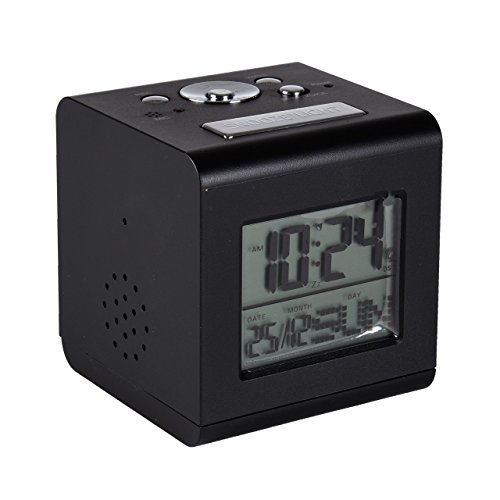 Funkwecker Digital mit Aufnahmefunktion Wecker Uhr schwarz Schlummer Funktion - 2