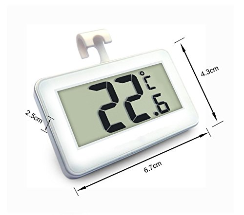 Joyoldelf Digital Wireless Gefrierschrank Kühlschrank Thermometer mit Haken & Frost Alert - 2