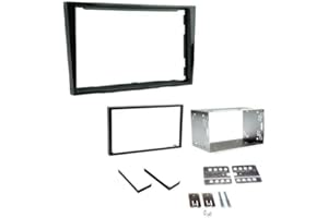 Motorguard Double 2 Din Cd Radio Stereo Facia Fascia Cage Kit In Piano Black for Vauxhall Corsa D Astra H Zafira B
