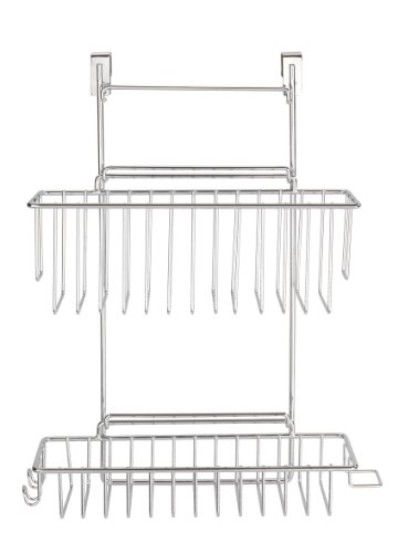 WENKO 8181100 Küchenschrank Einhängregal – mit 2 Ablagen , verchromtes Metall, 32 x 47 x 12.5 cm, Chrom - 4