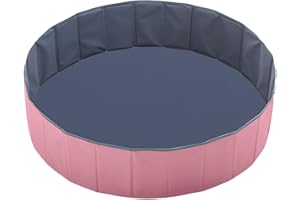 Rppiup Ball Pit, Foldable ball pit, Playhouse playpen, Portable ball pits, Waterproof Ocean Ball Pit Pool for Indoor Outdoor (pink, 100cm)