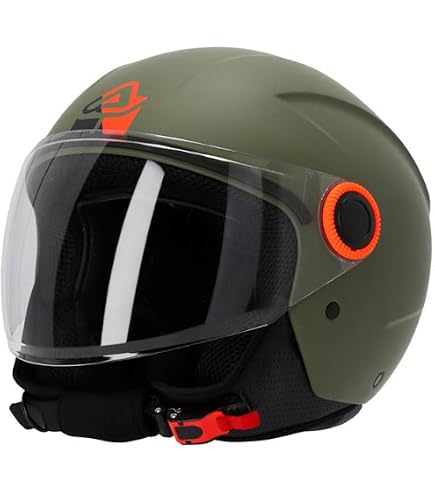 Casque Moto Visière Solaire Casque SPARTAN KARKEN SHARK Orange Fluo/Noir - , Casque Intégral Casque Jet Acerbis
