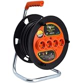 20 Meters Roller Extension Cable 3x2.5mm TTR &ndash; with 4 Sockets, IP20, Power Indicator, Durable for Outdoor and Indoor Use