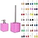 Produktbild Premium Badezimmer Set | große Auswahl | Seifenspender mit passender WC Bürste | hochwertige Qualität | schöne Designs (Calero Pink Set)