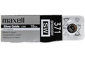 Maxell 371 SR920SW 1 Paquete x 10 Piezas de óxido de Plata 1,55 V Pilas para Reloj Fabricadas en Japón
