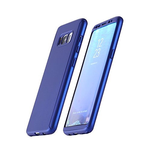 IMOO Funda de m  vil Samsung Galaxy S8 360 grados paquete s  lido con un agujero Para Samsung Galaxy S8 Azul 