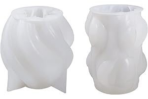 GOLDYIDA 2 Pezzi Stampi per Candele in Silicone 3D Stampi per Candele per la Produzione di Candele Aromaterapia Candle Molds per Fabbricazione Stampo Candele Profumate Stampi per cera fai da te, sapone