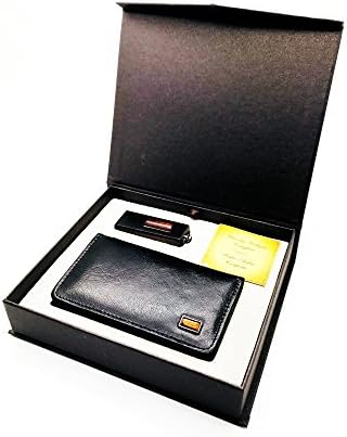 REAL AMBER black credit card holder and pendrive set