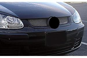 GOINGFAST Calandre Grille Acier Noir Nid D'abeille Sans Emblème Pour VW Golf 5 2003-2008