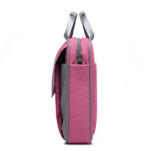 CoolBELL 17 3 Zoll Laptop Tasche Nylon Schultertasche mehrfach Abteil Messenger Bag Handtasche Tablet Aktentasche f  r Laptop   Tablet   Macbook Rosa