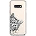 Produktbild Jinghuash Kompatibel mit Samsung Galaxy S10e Hülle,Transparent TPU Silikon mit Muster Schutzhülle Ultra Dünn Durchsichtig Stoßfest Bumper Handyhülle Backcover Tasche Case-Katzenkopf