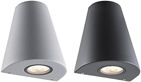 yxhflo American-style outdoor waterproof LED Wall lamp modern minimalist creative exterior walls villa garden courtyard Door Lamp Wall lamp,The Gaza Silver