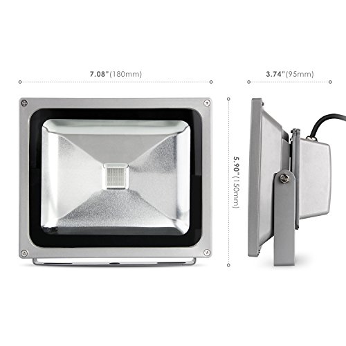 Albrillo LED 20W RGB Fluter mit 16 Farben inkl. Fernbedienung & Stecker, IP65 - 2