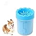 Produktbild CTEJ Hunde Pfote Reiniger, Pfotenreiniger Mit Einem Pet Reinigung Pinsel Tasse Hundepfote Reiniger Fuß Reinigungsbürste Fuß Waschen Tasse Für Haustiere,Blue