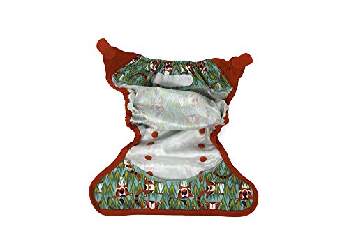 Close Pop-in Single Nappy Wrap Oswald and Bo Puffin Velcro Fastener Reusable Nappy Birth to Potty Nappy Wrap Grows with Baby 7 lbs to 35lbs