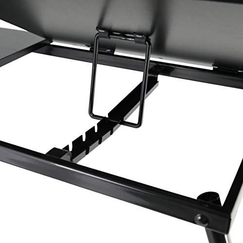 Ribelli Laptoptisch Schwarz als Tabletttisch F  rs Bett Oder Sofa aus Holz - Tablet-Halterung Faltbar f  r Laptop Oder B  cher - Betttisch H  henverst