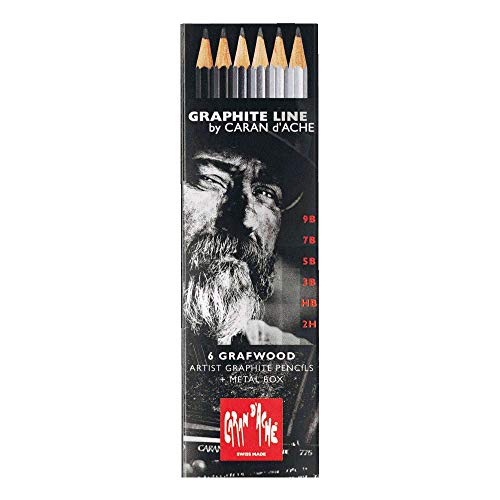 Caran d 'Ache 0775.306 Artist Graphite Line grafwood lapiceros con 6 grados de dureza