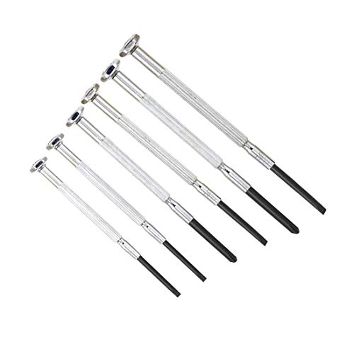 DIY Crafts DNo#1, Multi Kit, Precision Screwdriver Set (SET OF 6 WITH CASE) Flathead & Philips in 6 Different Sizes - Perfect Mini Screwdriver Bits for Jewelry Repair, Watch Repai (DNo#1, Multi Kit)