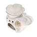 Produktbild Homyl Keramik Duftölbrenner Aromalampe Duftöl Aroma Brenner Atmosphäre Dekoration für Schlafzimmer Arbeitszimmer Yoga - Weiß