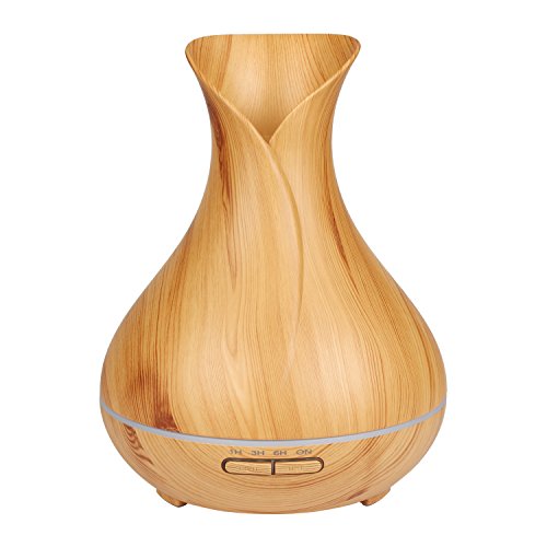 Aroma Diffuser, Euph 400ml Design Aroma Diffuser Ultraschall Luftbefeuchter Humidifier mit LED Farbwechsel und Kaltnebel Aromatherapie,sicher und leise